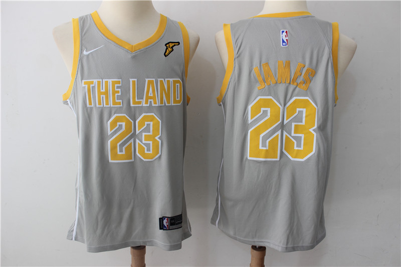 Men Cleveland Cavaliers #23 James Grey New Nike Season NBA Jerseys->cleveland cavaliers->NBA Jersey